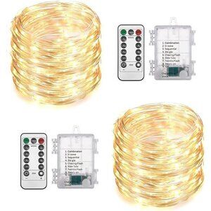 Battery Operated Fairy String Lights 200 LED Twinkle Lights 33FT Outdoor Decor